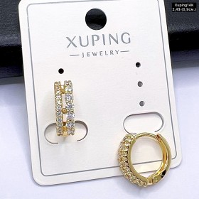 Сережки Xuping14К 10765 (0,9см)